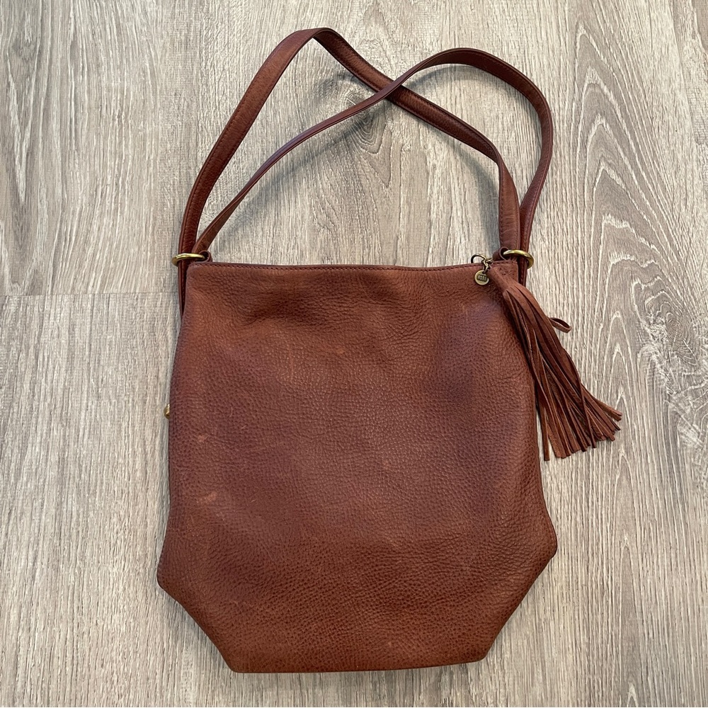 Hobo International Blaze  Convertible Leather Shoulder Bag - Tan / Brown